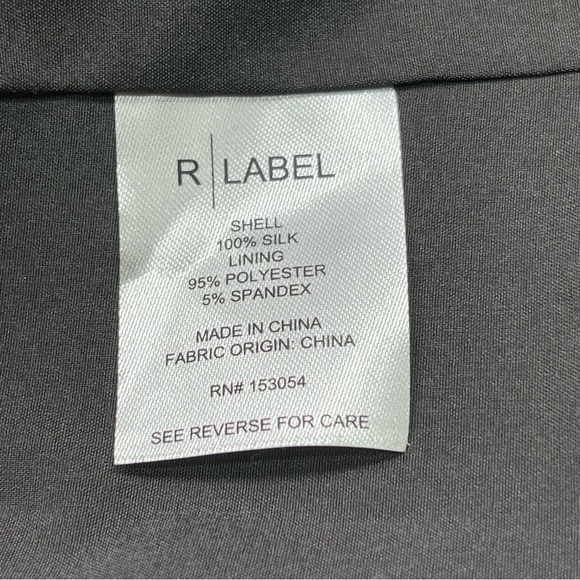New ~ R | Label Open Front Gray 100% Silk Blazer Size M - Picture 10 of 10